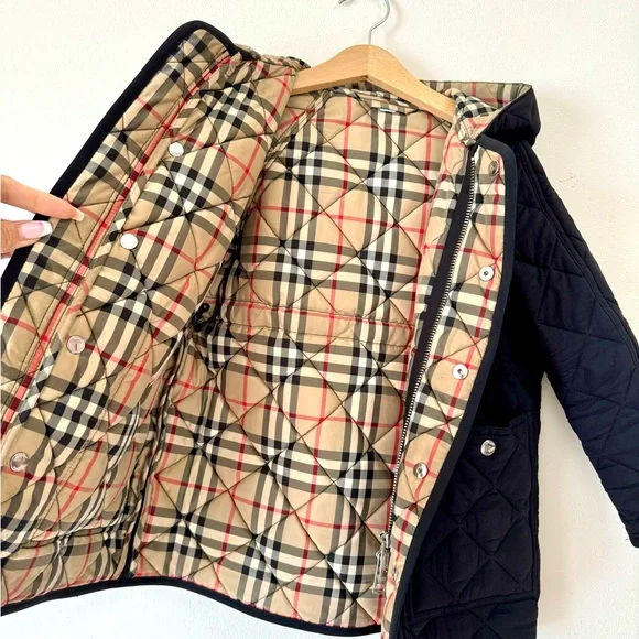 Burberry Children’s Quilted Nylon Coat Size 4Y